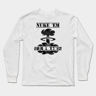 Nuke 'Em Bullies | Girl Empowerment Logo Black Long Sleeve T-Shirt